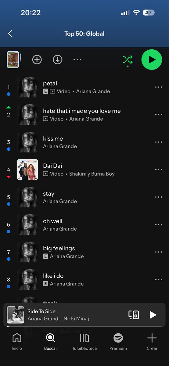 Manueluthe's tweet photo. Como siempre rompiendo esquemas
‼️subiendo de nivel en el top global nenicas🔥‼️‼️💋 #spotify #topglobal #petal #aritwt https://t.co/7VCUD1tahb