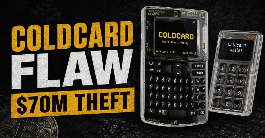 RussellQuantum's tweet photo. A hardware wallet was supposed to be the safe option.

Coldcard’s firmware silently disabled its own random number generator in 2021.

Every seed it created since then was guessable.

$75M & counting stolen from 2,600+ wallets. 

The attacker never touched a single device.

Self-custody just failed at the one thing it promised. 🤡