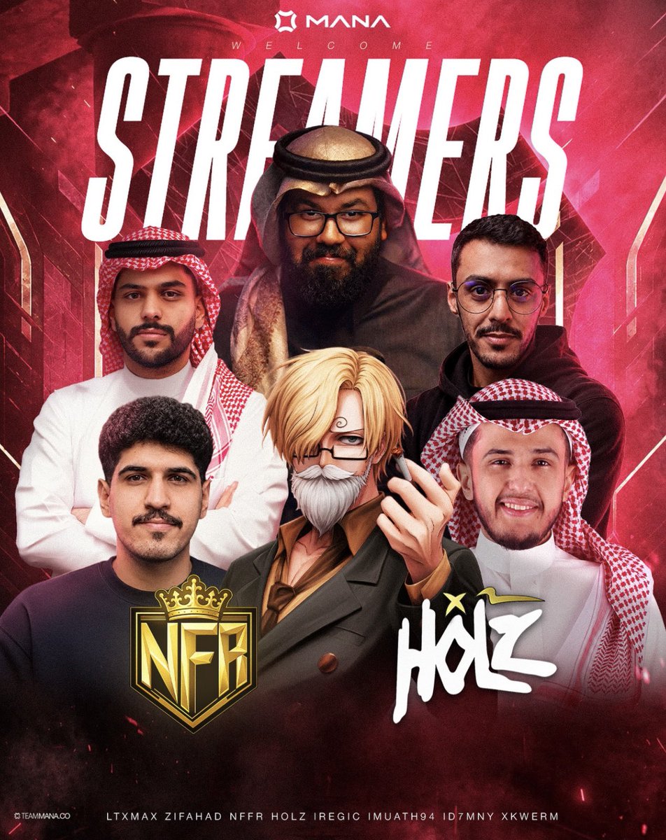 xkwerm's tweet photo. اعلن انضمامي لفريق مانا | Team Mana 
الله يجعلها بداية خير لنا وباذن الله قادم لكم شيء جبار 
@teammanagg 🔥☝🏻. https://t.co/kfyU0NIKbu
