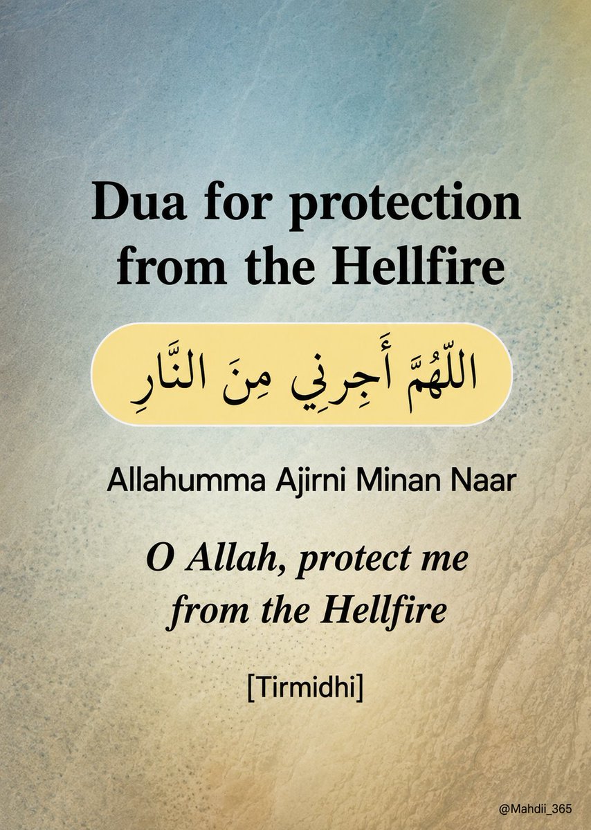 Mahdiii365's tweet photo. Du'a for protection from hell; https://t.co/TGeE7hEEzj