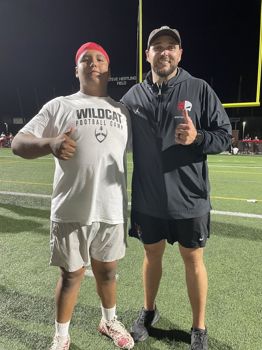 alex77barreras's tweet photo. Amazing time at @CWUFB last night, was fun competing and getting coached. Closing out summer camps and bringing us closer to season! Thank you coaches for having me! @CoachKoopRich @Coach_Power @CoachMullinCWU @CoachAnguayCWU https://t.co/8dRk4DHGCT