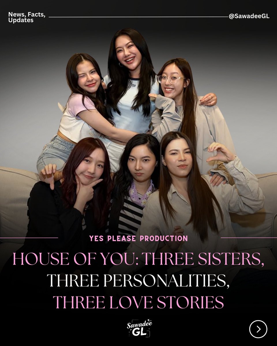 SawadeeGL's tweet photo. The official pilot for #HouseOfYouTheSeries from #YesPleaseProduction is finally out!

The series centers on three sisters with vastly different personalities who manage a production company together. Along the way, each of them experiences her own love story while facing the ups and downs

Pilot - https://t.co/qqWOkHcnlm

#MandyJenine #MineSarah #PennyLie @yespleasepro