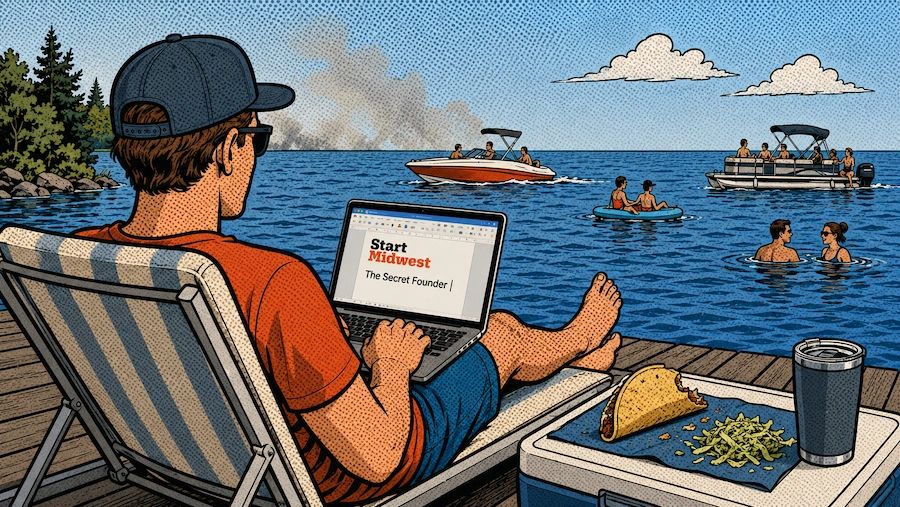 StartMidwest's tweet photo. The Secret Founder: Belief isn't the bottleneck, execution is. - 
The Secret Founder on what's really holding back Midwest startups: fake pre-seed funds, messy angel terms, slow no's — and how to fix the system, fast. https://t.co/WX7DTxokuz https://t.co/fG4btwlXA2