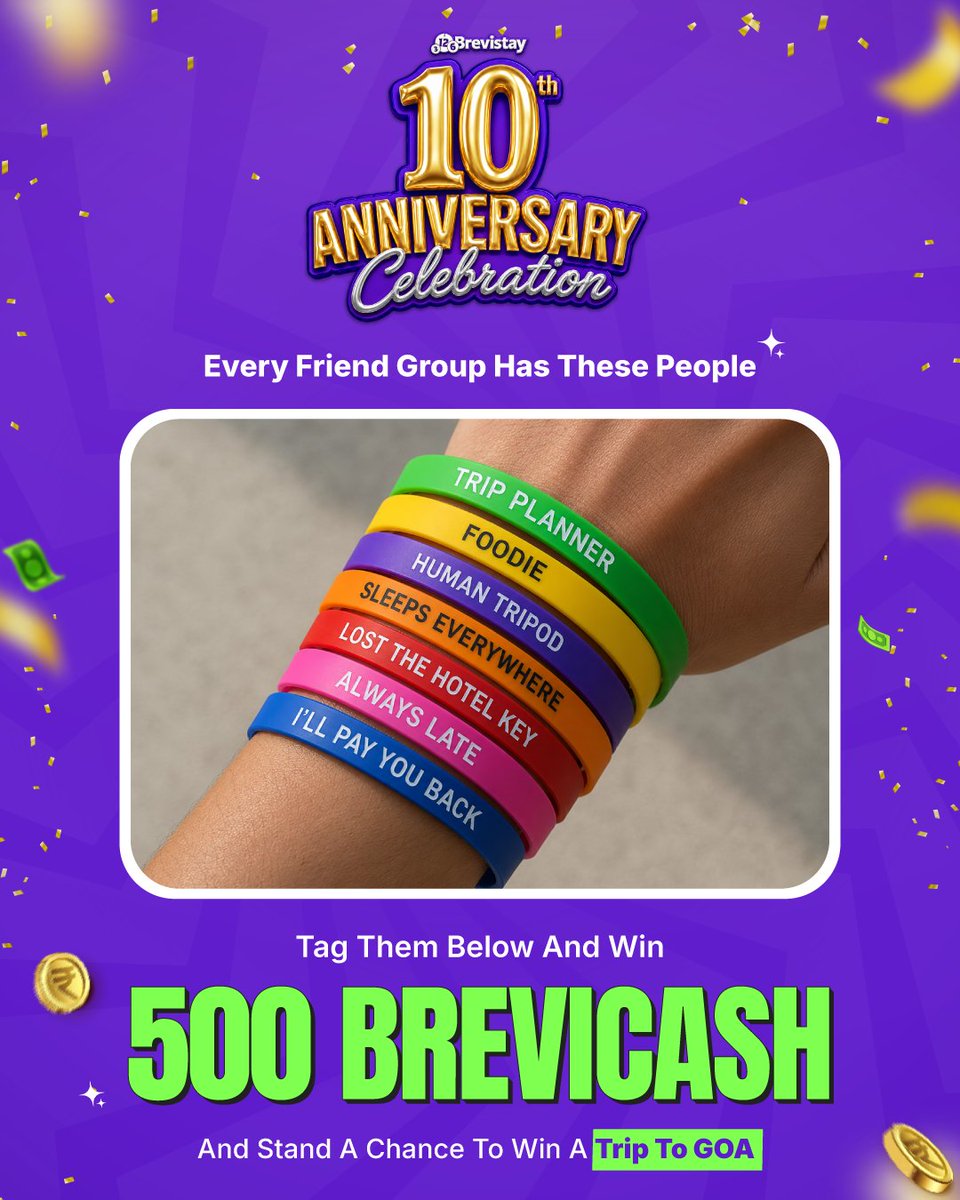 brevistay's tweet photo. 🚨 CONTEST IS LIVE

💛 HAPPY FRIENDSHIP DAY!

Every travel gang is full of unforgettable people.

🏆 Best Friendship Band entry wins 500 BreviCash! https://t.co/IOoZCetcnP