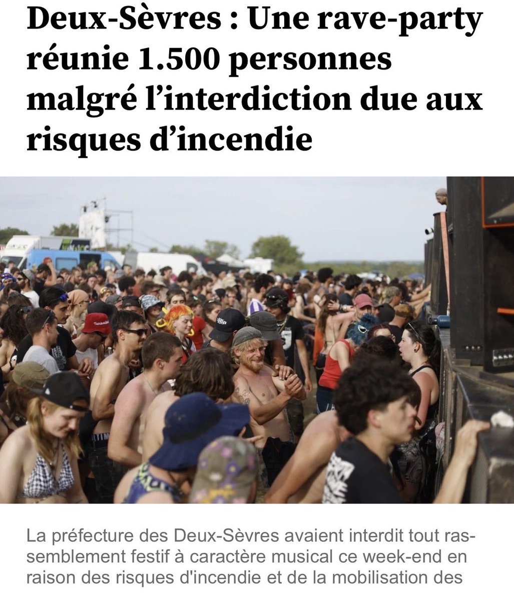 EricKLein_'s tweet photo. Il faut vraiment être de sacrés connards égoïstes et irresponsables pour squatter  le champ d’un agriculteur en lisière d’une forêt malgré les risques d’incendie qu’on connaît et l’interdiction de la préfecture. https://t.co/ItEL2A6am9