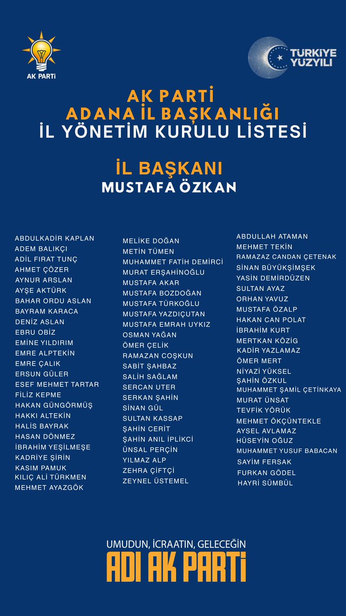 fdemetsari's tweet photo. AK Parti Adana İl Yönetim Kurulu ve Yürütme Kurulu'na seçilen tüm dava arkadaşlarımızı gönülden tebrik ediyorum.
Üstlendikleri bu önemli görevlerin kendileri, teşkilatımız ve partimiz adına hayırlara vesile olmasını temenni ediyor; çalışmalarında üstün başarılar diliyorum. https://t.co/h8N60rGq8F