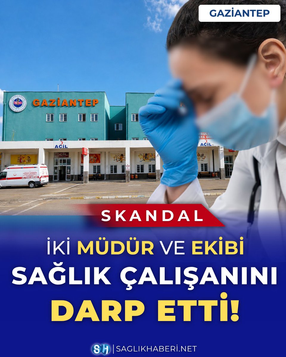 netsaglikhaberi's tweet photo. #SKANDAL | Gaziantep’te Devlet Hastanesinde Darp İddiası Yargıya Taşındı!

🚨 Gaziantep Cengiz Gökçek Kadın Doğum ve Çocuk Hastanesi'nde görevli Murat Öztürk, iki müdür ve bazı çalışanların fiziki saldırısına uğradığını öne sürerek adli makamlara suç duyurusunda bulundu.

📌 Hastanede uzun süredir mobbing, tehdit ve baskı yaşandığını savunan Öztürk; yöneticilerin çalışanlara "Burası bizim hastanemiz, işinize gelmiyorsa kapı orada" diyerek baskı kurduğunu iddia etti.

📌 Haksız uygulamalara karşı çıktığı için tehditlerin ailelerine kadar ulaştığını belirten Öztürk, hastane içerisinde 5 kişinin saldırısına uğradığını ve darp raporu alarak yargı sürecini başlattığını dile getirdi.

📌 Darp ve sağlık raporlarının yanı sıra güvenlik kamerası kayıtlarının da incelenmesi beklenirken, gözler yürütülecek adli ve idari soruşturmanın sonucuna çevrildi.

🔗 Detaylar: https://t.co/sg604wn66l

#Gaziantep #CengizGökçekHastanesi #SağlıktaŞiddet #saglikhaberinet