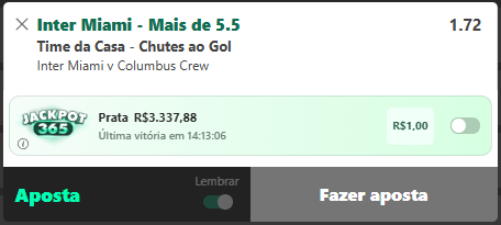PachWendel's tweet photo. Inter Miami x Columbus Crew
Inter Miami cumpre muito bem o 5.5 chutes ao gol (CASA).

#bet | #odds | 1.72📈 

@StatsHubCom 

🔞 Conteúdo para maiores de 18 anos. Aposte com responsabilidade. Ministério da Fazenda adverte: Aposta não é investimento https://t.co/lbvqNQyj8Z