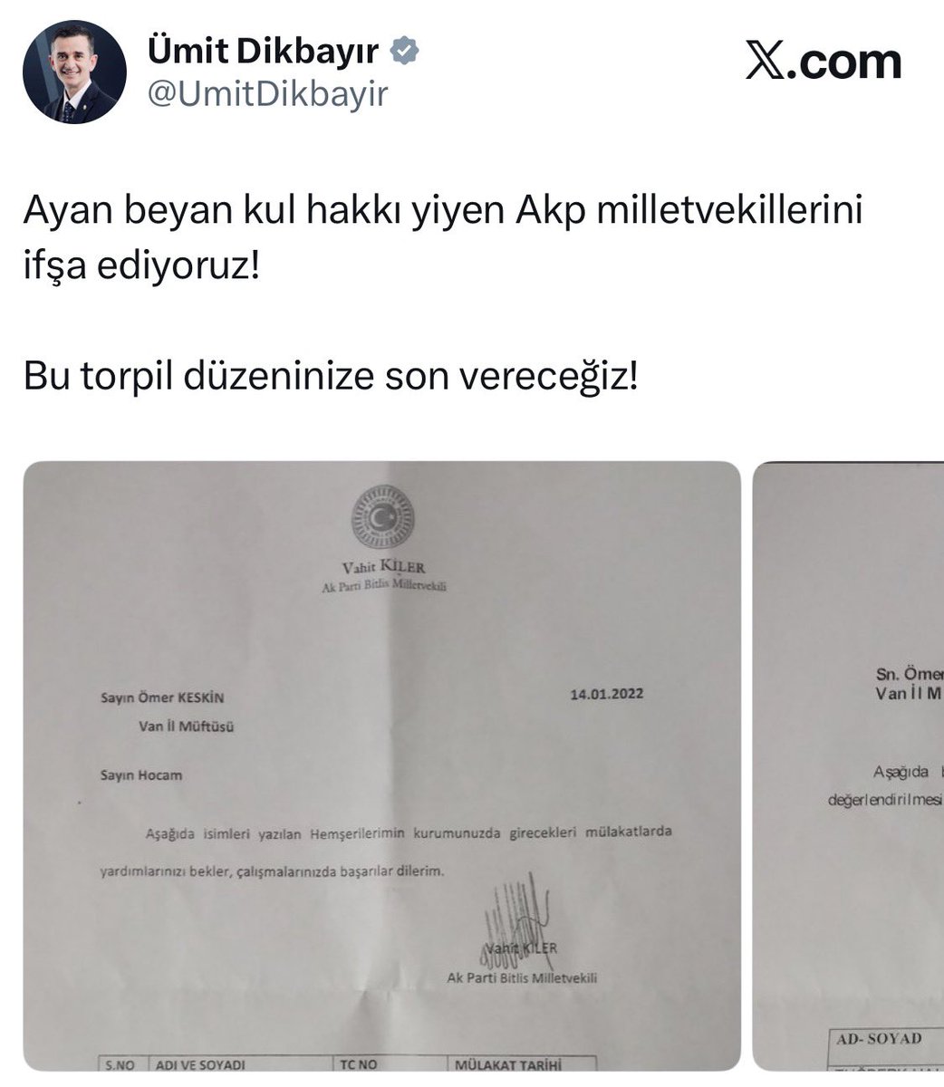 haberaktifcom's tweet photo. #SonDakika Sakarya Milletvekili Ümit Dikbayır, 14 Ağustos'ta “Ayan beyan kul hakkı yiyorlar” dediği AKP'ye geçiyor. https://t.co/az0KHXv2m4