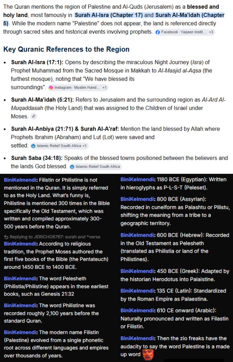 Ysf990__'s tweet photo. J*w$ with your big, rat 🐀 noses and the man-worshipping, #Christian 🤡 l0sers:

Who do think the "righteous servants" that will "inherit" the land [#Palestine🇵🇸] and world 🗺️ (Surah Al-Anbiya 105) are?

Look up "Muslim" in #Ancient #Hebrew, #Aramaic, #Syriac, and #Arabic.

#Gaza https://t.co/kMhSYP9VsF