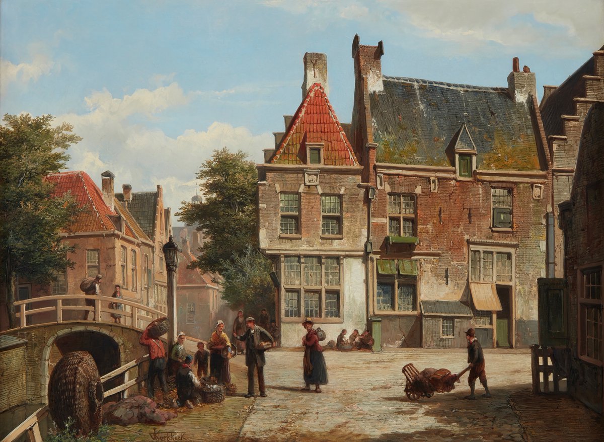 Goudriaan2's tweet photo. A Dutch Street in Summer
Willem Koekkoek, 19th century https://t.co/1ysINZspqs