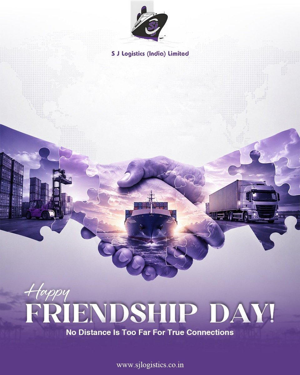 sja_group's tweet photo. This Friendship Day, celebrating the bonds that connect us beyond distances and keep every journey moving.
Happy Friendship Day!
#SJLogistics #FriendshipDay #GlobalConnections #Logistics #Connections https://t.co/SQY0G3NOJc