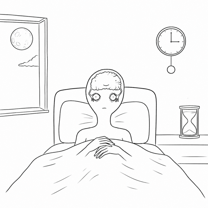 SLEEPLESSSOLA's tweet photo. One night, the clocks stopped, the moon refused to move, and the world fell into silence.
Everyone else slipped into dreams, but SLEEPLESS remained awake, staring into the frozen dark.
That was the night sleep left him forever.
#Pump #Solana #SLEEPLESS https://t.co/F16tEd6ma2