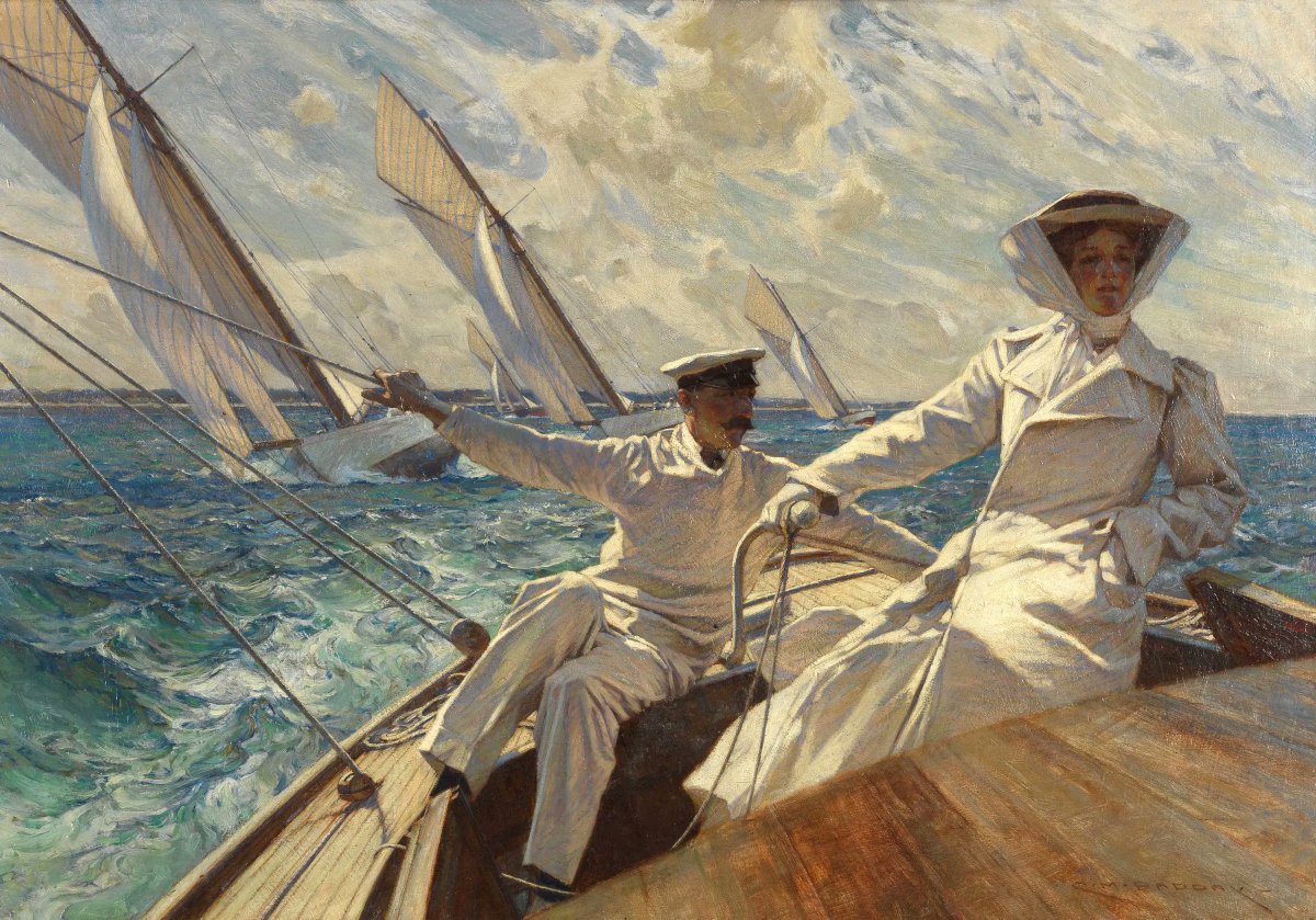 IsabelVasques7's tweet photo. 🎨Charles Murray Padday(British, 1868-1954)
'Nearing the Mark' https://t.co/ayEqzCVD2X