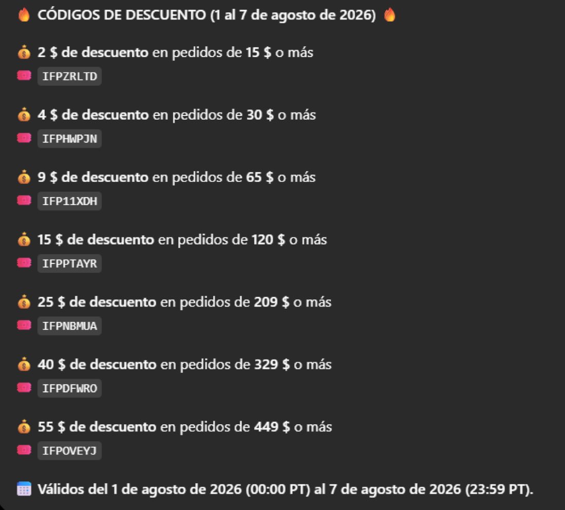 iBiedES's tweet photo. Ahora si nuevos códigos familia de descuento para AliExpress , aprovechadlos que vuelan jeje https://t.co/NV5SLezRcN