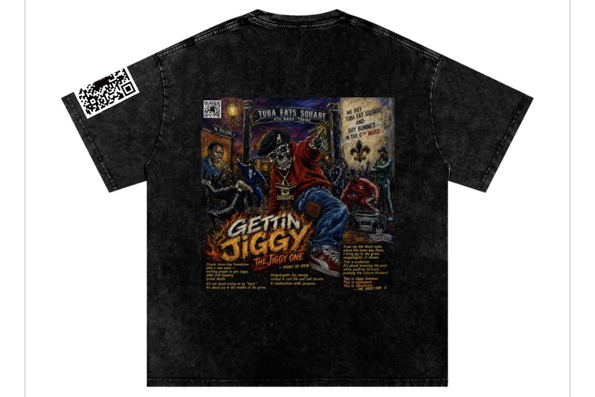 CKooliente's tweet photo. 🚨🔥 GETTIN JIGGY TEE DROP 🔥🚨

2 versions available 👕🌴
⚡ Standard Tee
🎬 POV Exclusive Tee w/ artwork, song story + QR code 👀

Only 20 of each — when they’re gone, they’re gone!

🛒 https://t.co/xNUJwvjU1V
🎧 Stream “Gettin Jiggy” now

#GettinJiggy #JIGGYSUMMER #CKooliente https://t.co/5OHIqtUcBg
