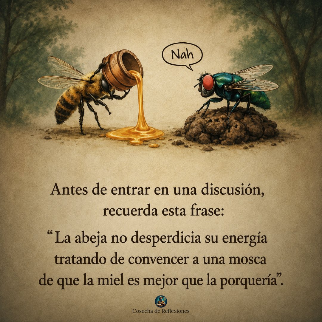 CosechaRFX's tweet photo. No todos van a valorar lo bueno que ofreces, y está bien. 🐝
#CosechaDeReflexiones #SabiduríaDiaria #PazMental #NoDiscutas #EnergíaPositiva https://t.co/zmx8LGC4r6