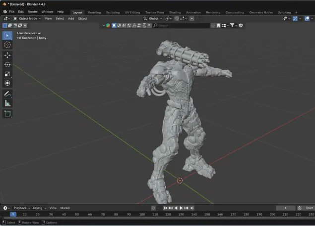 furrysync's tweet photo. "Armored trooper with shoulder cannon, sculpted for a gritty sci-fi fee
#b3d #Blender3D #3Dart #3DModeling #CharacterArt #DigitalSculpting #ConceptArt #GameArt #CommissionsOpen #ArtistOnTwitter #CGArtist #IndieGameDev #Sculpt #VRCDST_耽美なる夜の帳 #VRC_setsurin #VRCTOG https://t.co/2Pw6g8gk56