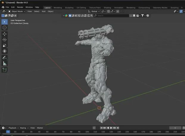 furrysync's tweet photo. "Armored trooper with shoulder cannon, sculpted for a gritty sci-fi fee
#b3d #Blender3D #3Dart #3DModeling #CharacterArt #DigitalSculpting #ConceptArt #GameArt #CommissionsOpen #ArtistOnTwitter #CGArtist #IndieGameDev #Sculpt #VRCDST_耽美なる夜の帳 #VRC_setsurin #VRCTOG https://t.co/2Pw6g8gk56
