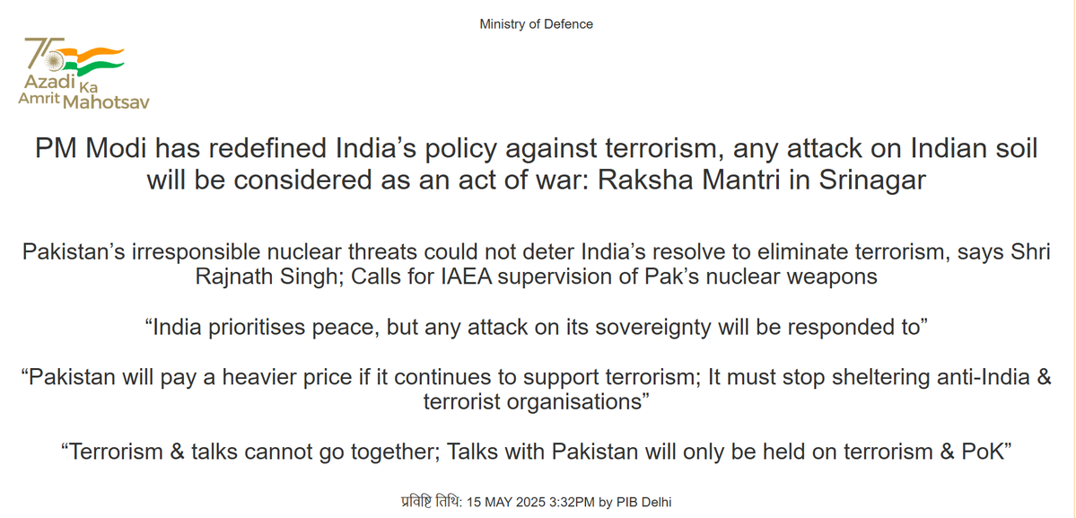 IndiaSpeaksPR's tweet photo. We should choose our words carefully or else Asif Munir will call our bluff every 2 weeks. https://t.co/EfPDFVVPgn