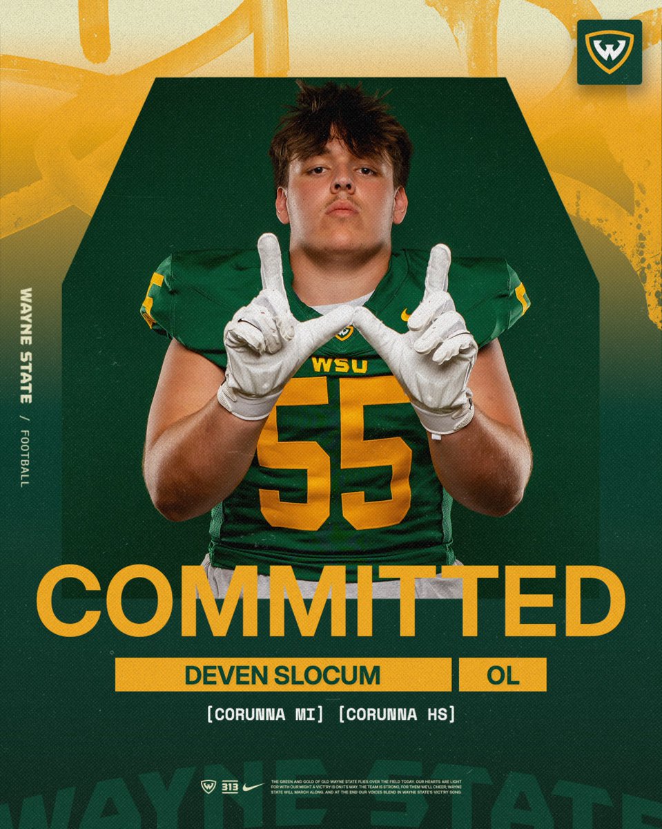 deven_slocum's tweet photo. Wayne State! Whaddupp doe🔰🔰
#repthe313
@CoachSmith_3 @Coach_GPadgitt @TerrenceIsaac1 @CoachDobbins1 @CoachC_Robinson @TheD_Zone @CorunnaCavsFB @WinUpFrontFB https://t.co/SoaKSGVwSR