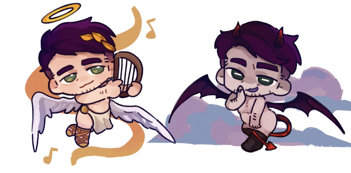 Hilary1g's tweet photo. 👼or😈
两颗萌萌。
 #stardewvalleyshane https://t.co/bH99Lf6cBr