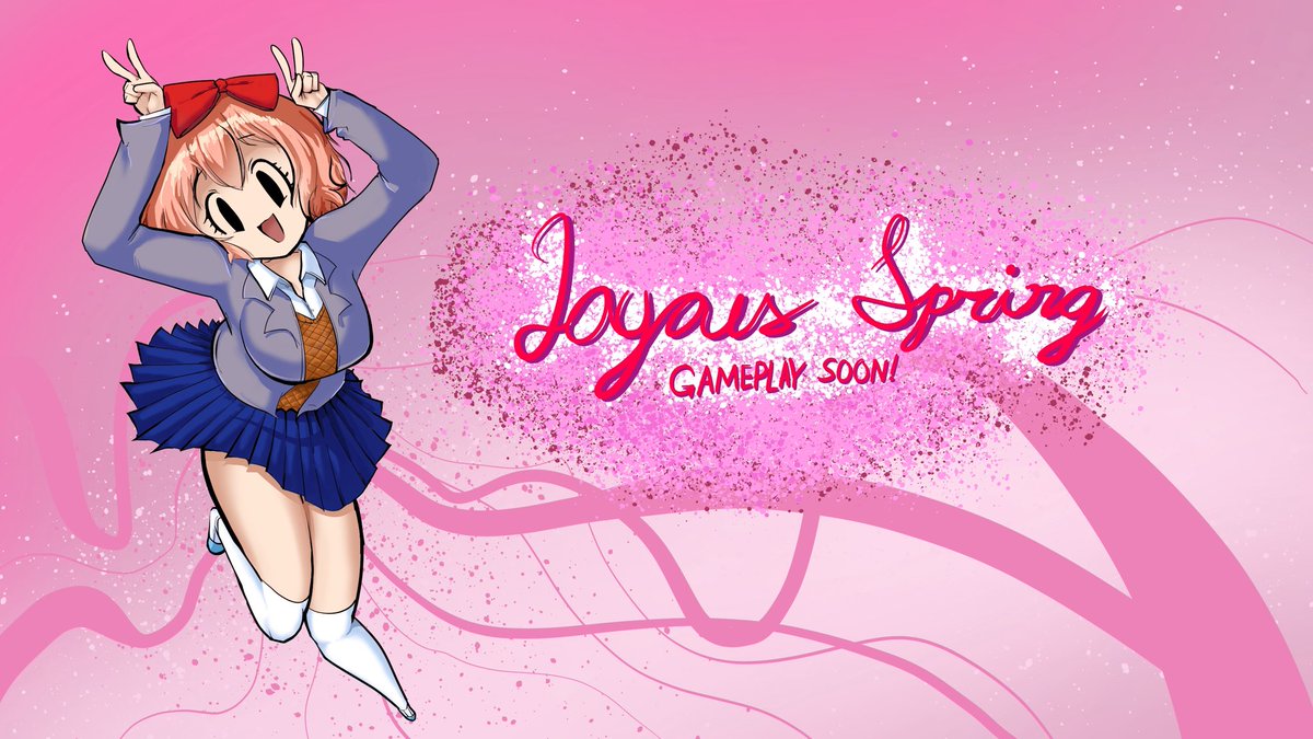DokiWeek's tweet photo. Hello, everyone.

To celebrate DDD’s third anniversary, we are releasing the gameplay for our first song: Joyous Spring.

Coming soon.

See you next time!

Credits:
@NewgroundsTate - Art
#FNF #DDLC #Doki https://t.co/z2TDmWbV88