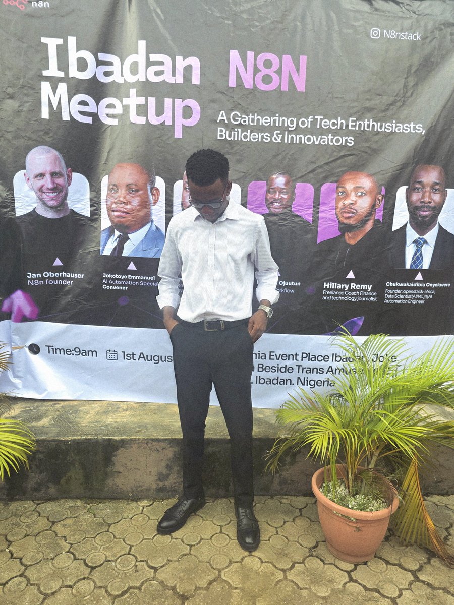 realodutola's tweet photo. Kicked off August speaking at the n8n community event and met some amazing people along the way. 🚀

A solid way to start the month. https://t.co/DansOx7b8e