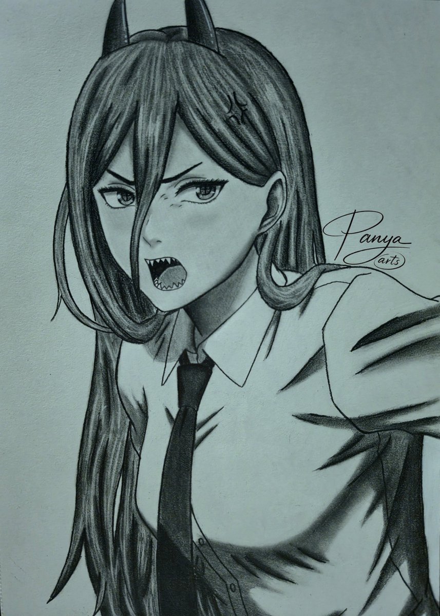 panyaa_arts's tweet photo. Blood is spilling🩸

#animeart #anime #pencildrawing #Power #chainsawman https://t.co/FXhqBnxrrz