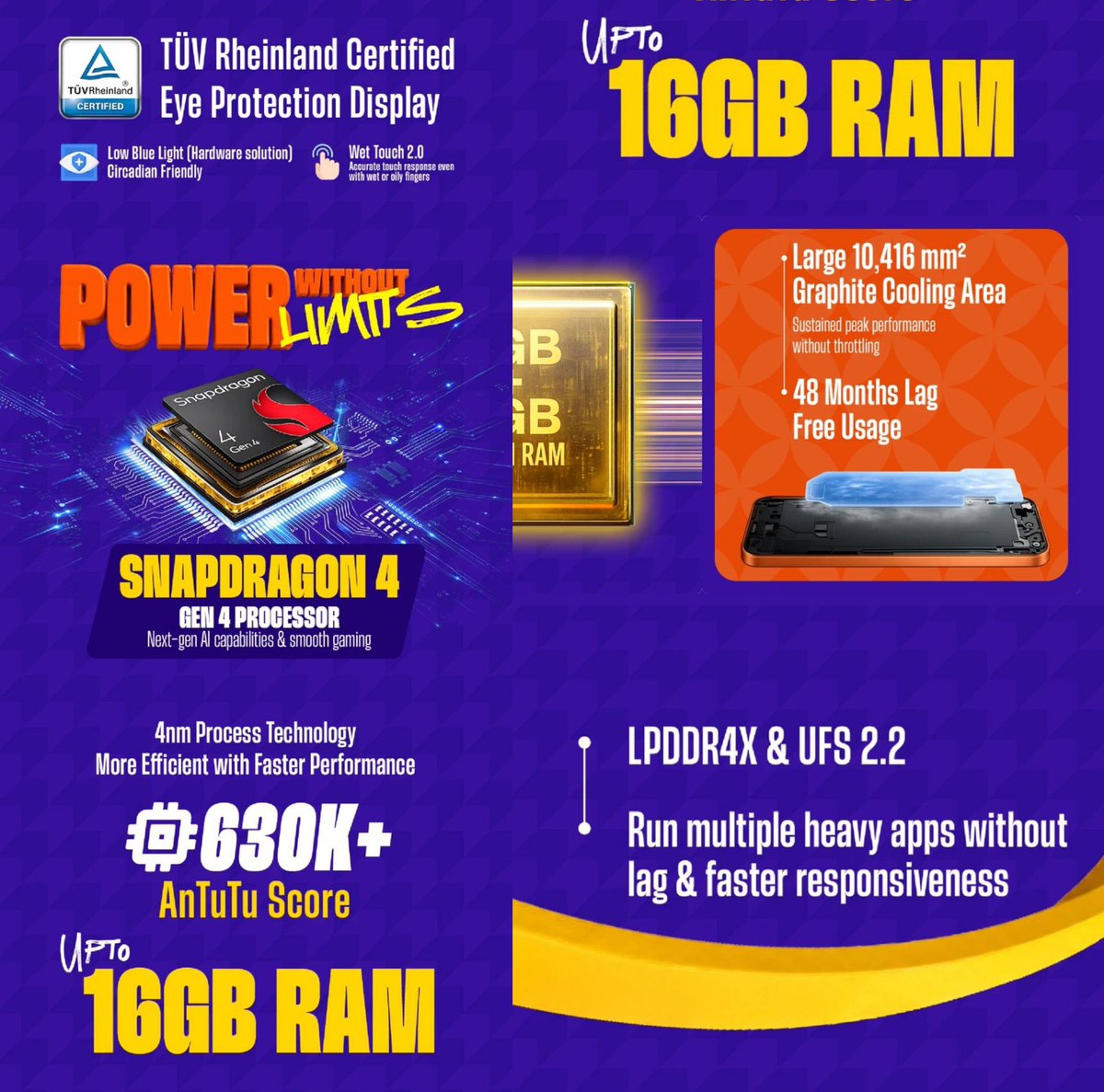 kkunalkhan's tweet photo. POCO M8 Power
● 6.9" FHD+ 120Hz AMOLED Display
● 1800nits Peak Brightness, 1200nits HBM
● Snapdragon 4Gen4
● LPDDR4X + UFS 2.2
● 8000mAh🔋+ 45W⚡
● 22.5W Reverse Charging
● Android 16 & HyperOS 3
● 4+6 Years of Software Updates
#POCO #POCOM8Power https://t.co/L6exaXwEwF