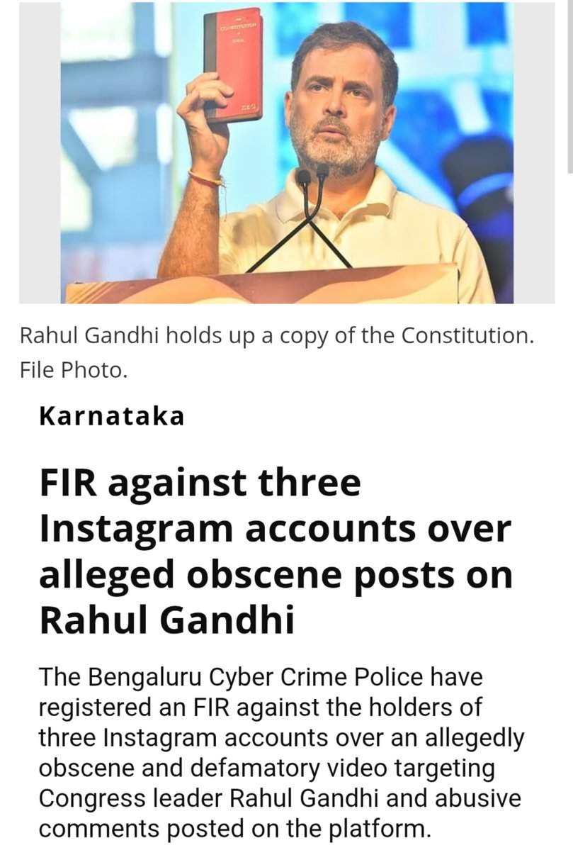 Tarun_75's tweet photo. @RahulGandhi What a joke this man is?

 Never saw such a two-faced, phony and hypocite as this man..😂😂 Here in Delhi he's preaching in parliament about not doing FIR and in Karnataka doing the opposite. https://t.co/RphGIMgc5d