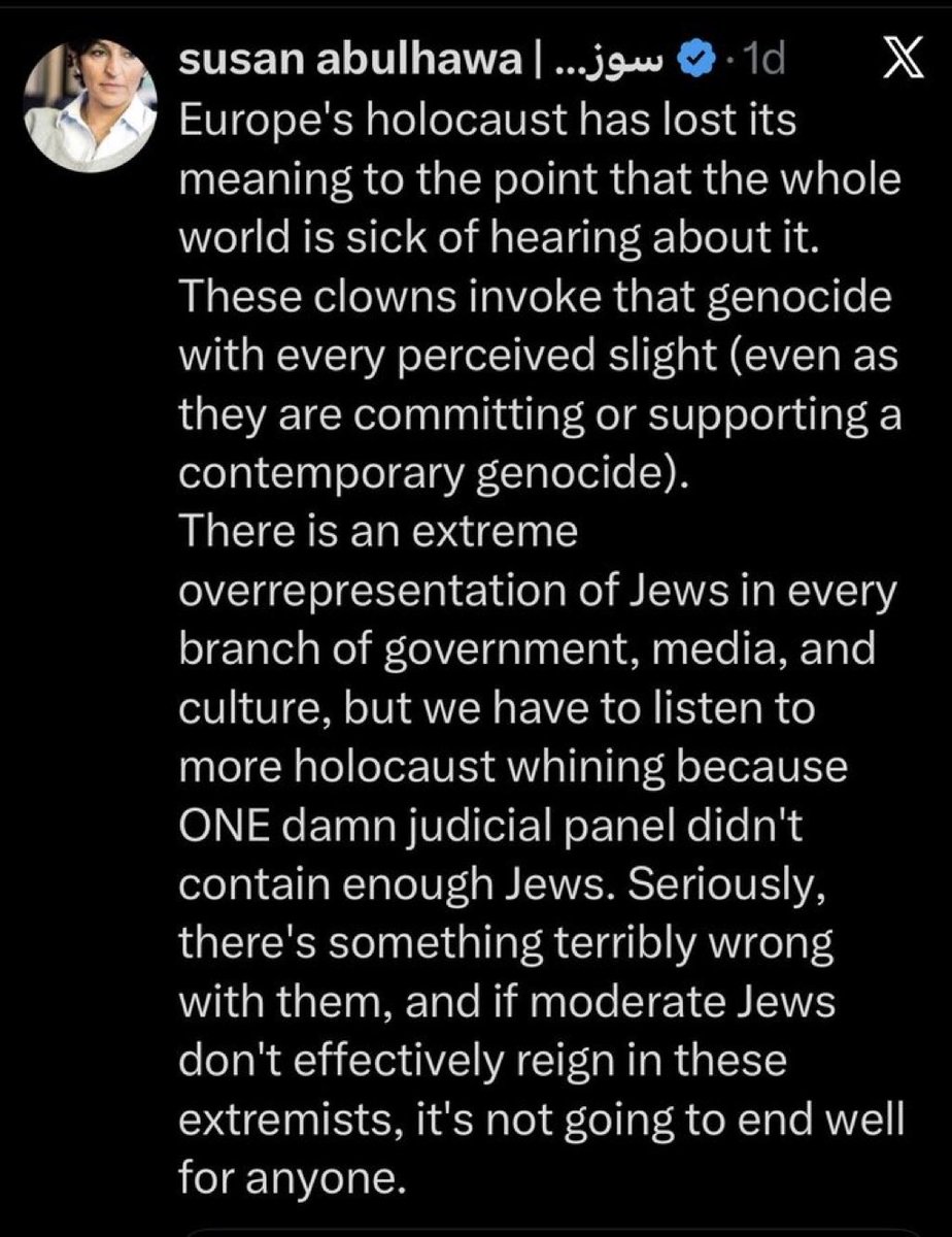 Ramonmaislen's tweet photo. Our Mayor @ZohranKMamdani is close with Susan. His wife illustrated a book for her. 

Just imagine if Susan were white and she was talking about Black people. 

Amazing how much hatred and bigotry is normalized against Jews. https://t.co/3IFFmgo3rf