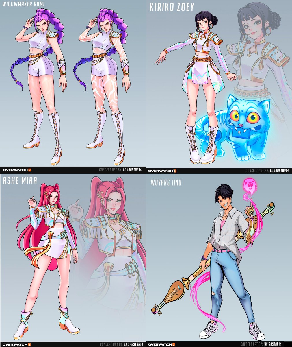 OverwatchNaeri's tweet photo. Potential #Overwatch x K-Pop Demon Hunters Collab🎤🎵

Today, K-pop Demon Hunters was included in future Overwatch collab survey, suggesting that it is highly likely to be actually introduced into Overwatch in the future ✨

Which collaboration skin would you like? 💭 https://t.co/2rAjEtiix5