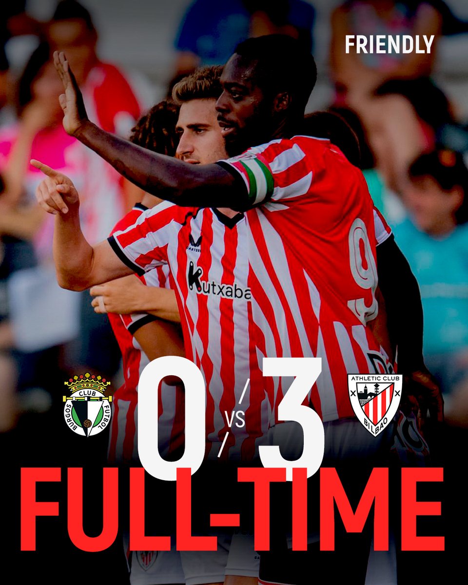 Athletic_en's tweet photo. 🔚 𝗙𝗨𝗟𝗟-𝗧𝗜𝗠𝗘

A solid performance as Athletic notch another pre-season victory.

👏 Good work, Lehoiak!

#BurgosAthletic #AthleticClub 🦁 https://t.co/D25DBxRzY2