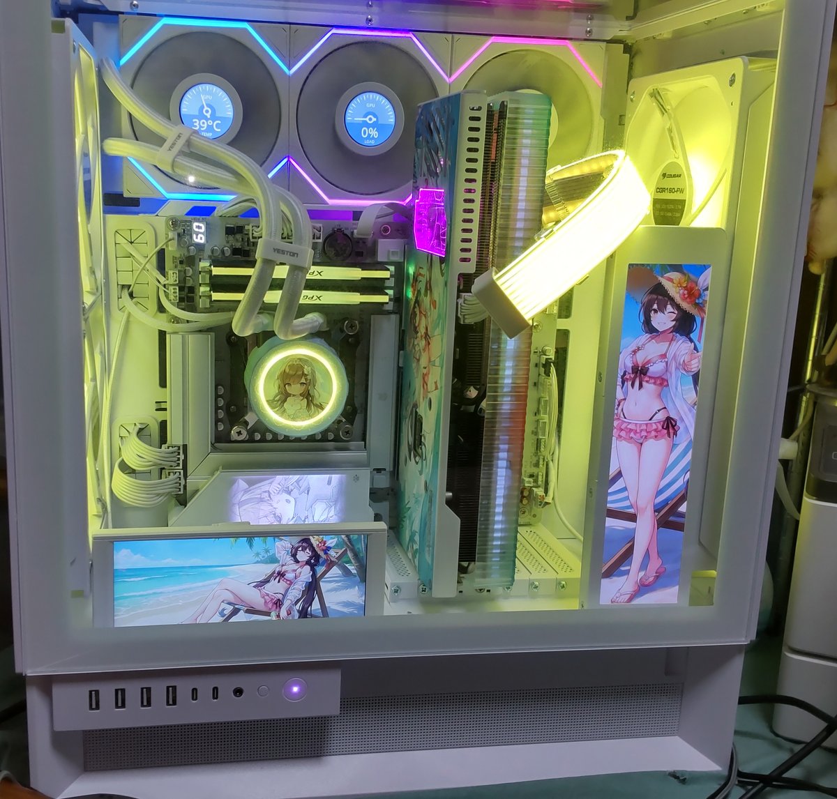 Februar_dd's tweet photo. #自作PC #YESTON
YESTON SAKURA Sugar RTX4080Superを組み込んで、萌え特化型というコンセプトに集約した自作PC2号機が形になりました。
ネオンみたいに顔が浮かび上がるのが面白いですね。 https://t.co/KM26pr6Ijj