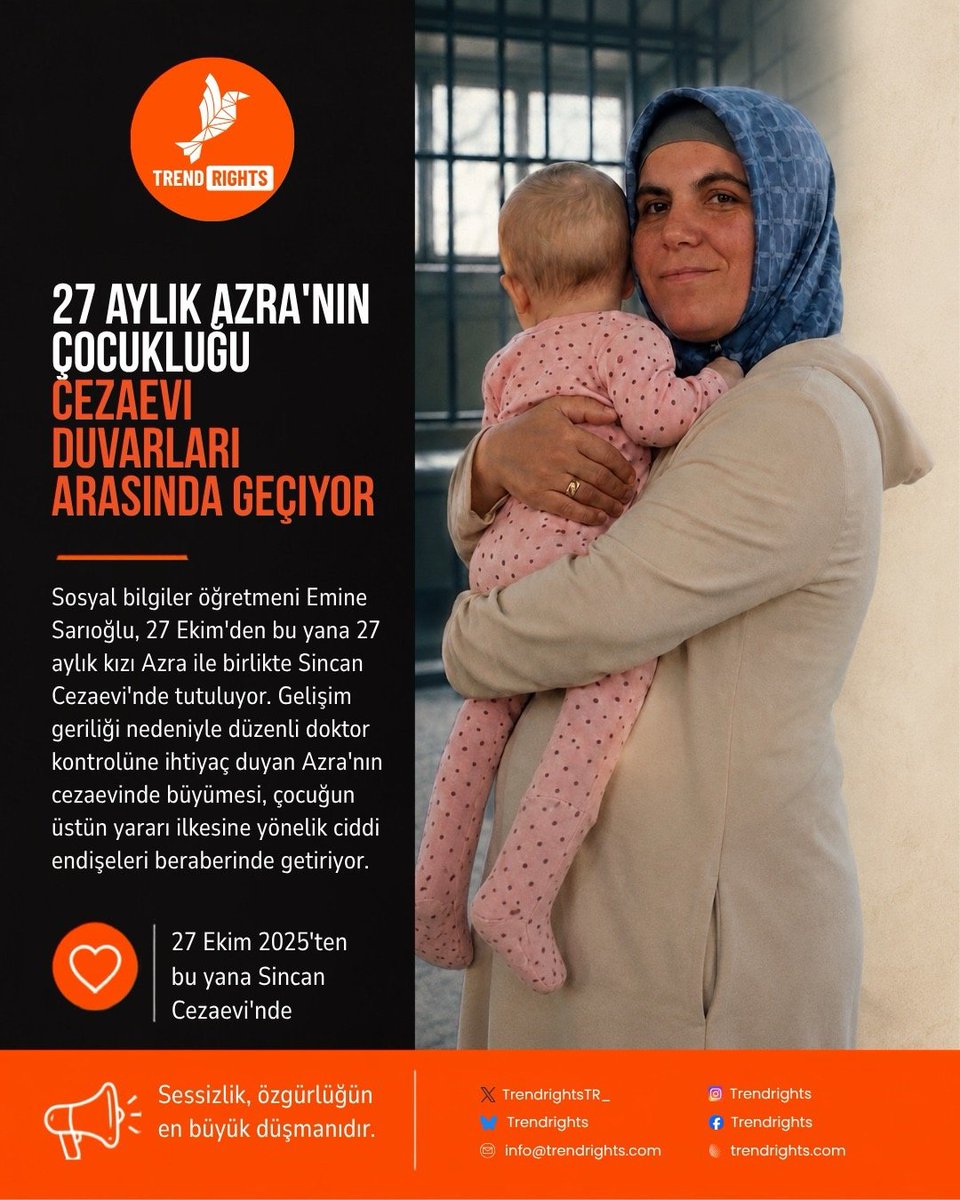 egemnsancak's tweet photo. @TrendRightsTR_ @odakdunyam @TrendRights_NL @TrendRights_EN @FreedomCombin AzraBebek Hapiste
Bebeği zindana atanlar dışarısı size rahat mı https://t.co/PrRd5SI7ZI
