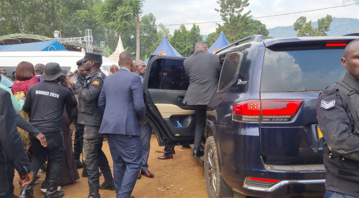 UncleBillz's tweet photo. 🚨 SPEAKER OBOTH-OBOTH FORCED TO FLEE VIP SECTION AT MUTOTO CULTURAL GROUNDS DURING TODAY'S IMBALU CIR

Speaker Jacob Oboth-Oboth was reading President Museveni's speech when Kadodi dancers stormed the VIP area. Security couldn't control the surging crowd.

Oboth-Oboth had to escape the chaos. The Imbalu is the biennial Bagisu initiation ritual where boys become men. Over ten thousand circumcisions expected this year.

Locals say the dancers were following a spiritual pathway for a mudding ritual. Some believe uncircumcised officials upset the ancestral gods, causing the disruption.

This isn't the first time Kadodi dancers have stormed the same VIP section at Mutoto. Cultural tensions appear to be recurring.
