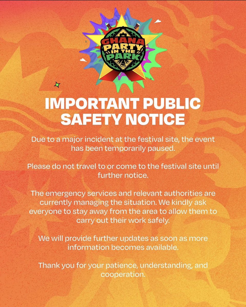Sneakernyame's tweet photo. Ghana party in the park ! Public notice https://t.co/bZD45DLDuS