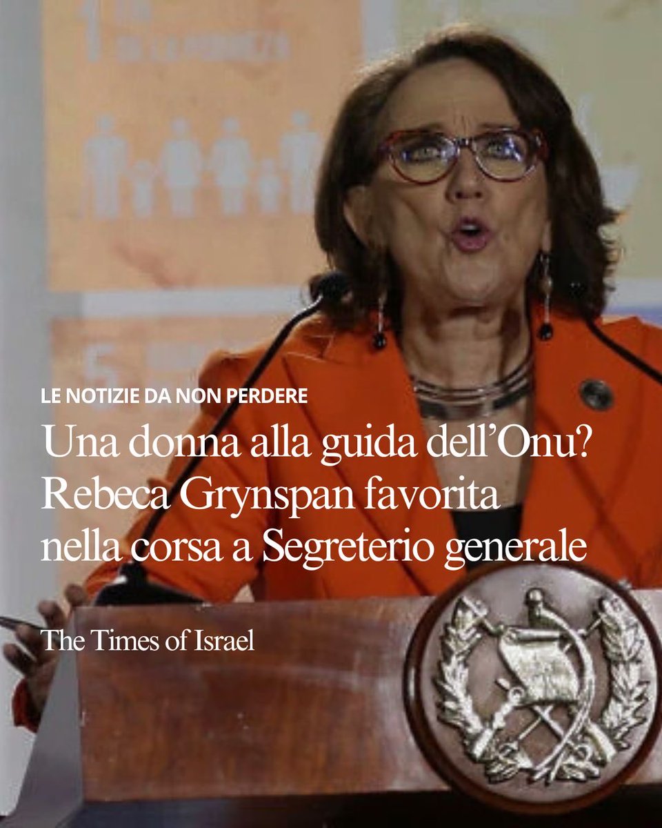 Maumol's tweet photo. ONU: l’ex vicepresidente della Costa Rica Rebeca Grynspan, oggi segretaria generale dell’UNCTAD, è in testa nella corsa alla successione di Guterres. Sarebbe la prima donna e la prima ebrea alla guida del Palazzo di Vetro.
https://t.co/YfxQ6b5vFe
#ONU #grynspan https://t.co/sERb9Oop3u