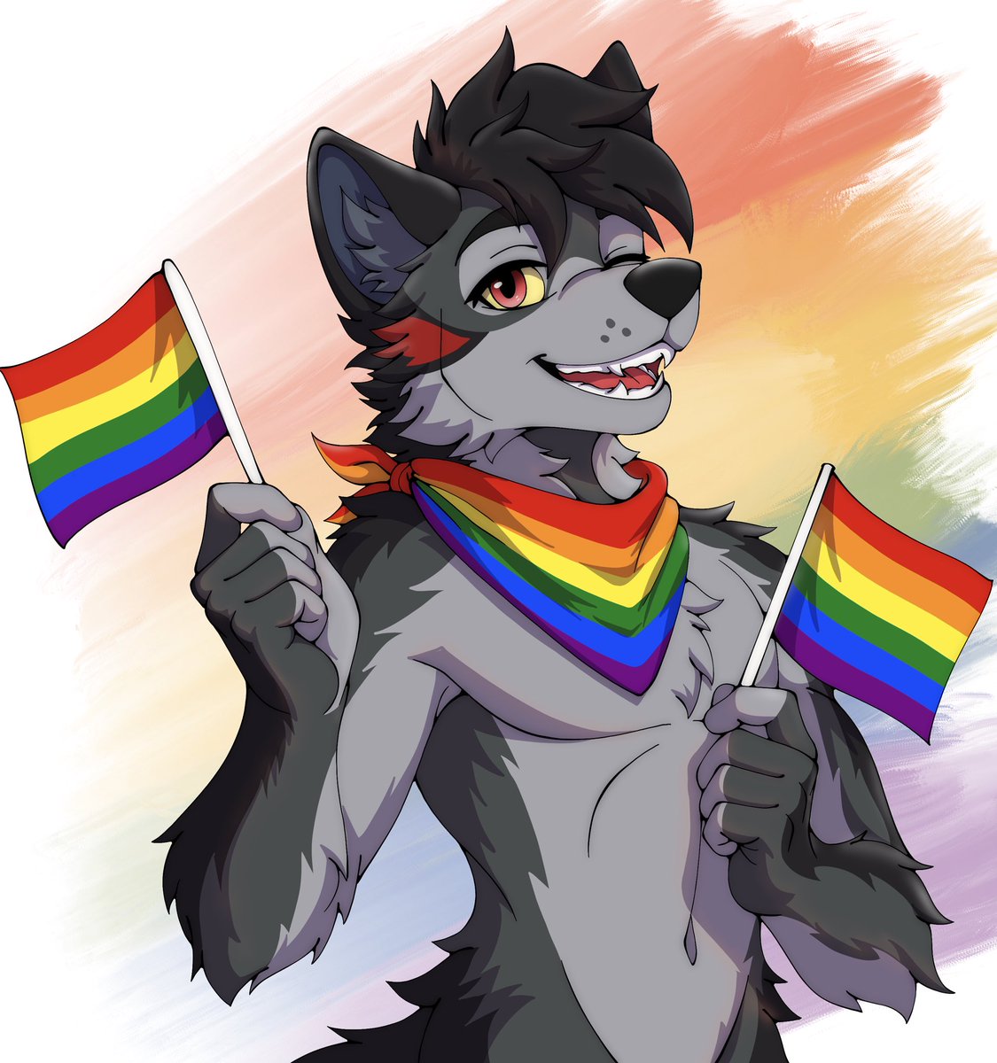 wolfebutt35's tweet photo. Pride halfbody ft @NotWillowWuff https://t.co/ghlkgZNS3z