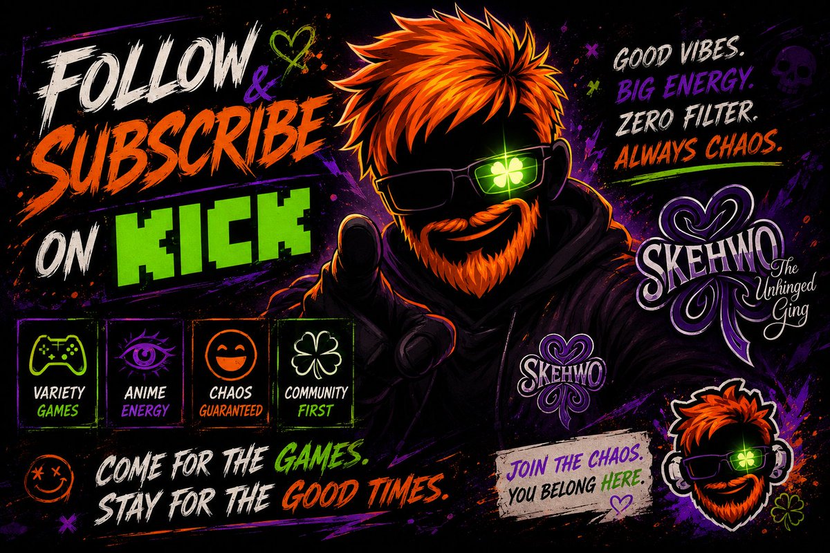 SkehwoTV's tweet photo. Come be apart of one of the best communities on Kick! All of my Sub revenue is split with my community 50/50, so a Sub helps me bring you more content and bigger events. Come get Unhinged with us!
https://t.co/uJIz7yxjty
#Kick #KickCommunity #JoinUs #TheUnhingedGing #FYP https://t.co/202eukxz3E