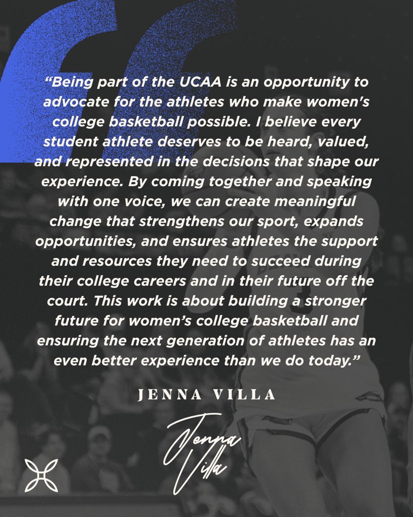 TheUCAA's tweet photo. UCAA x Jenna Villa 💬

Jenna is leading the charge for Oregon State women's basketball as they become the first team to officially file a petition for union representation with the UCAA.

Historic @jennavilla34 👏🧡 https://t.co/4naKAd6iJP