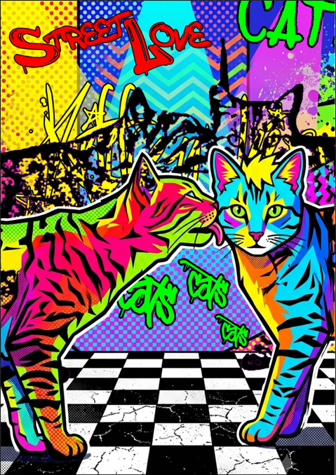 ppeluo's tweet photo. "Street love". Series "PopArt&amp;Cats". Nro.: 004
By jmarcano.
Digital version.
Available as a print version.
Original 1/1 physical version available upon request. #popartandcats

#popart #cat #g https://t.co/fsESENXWBG