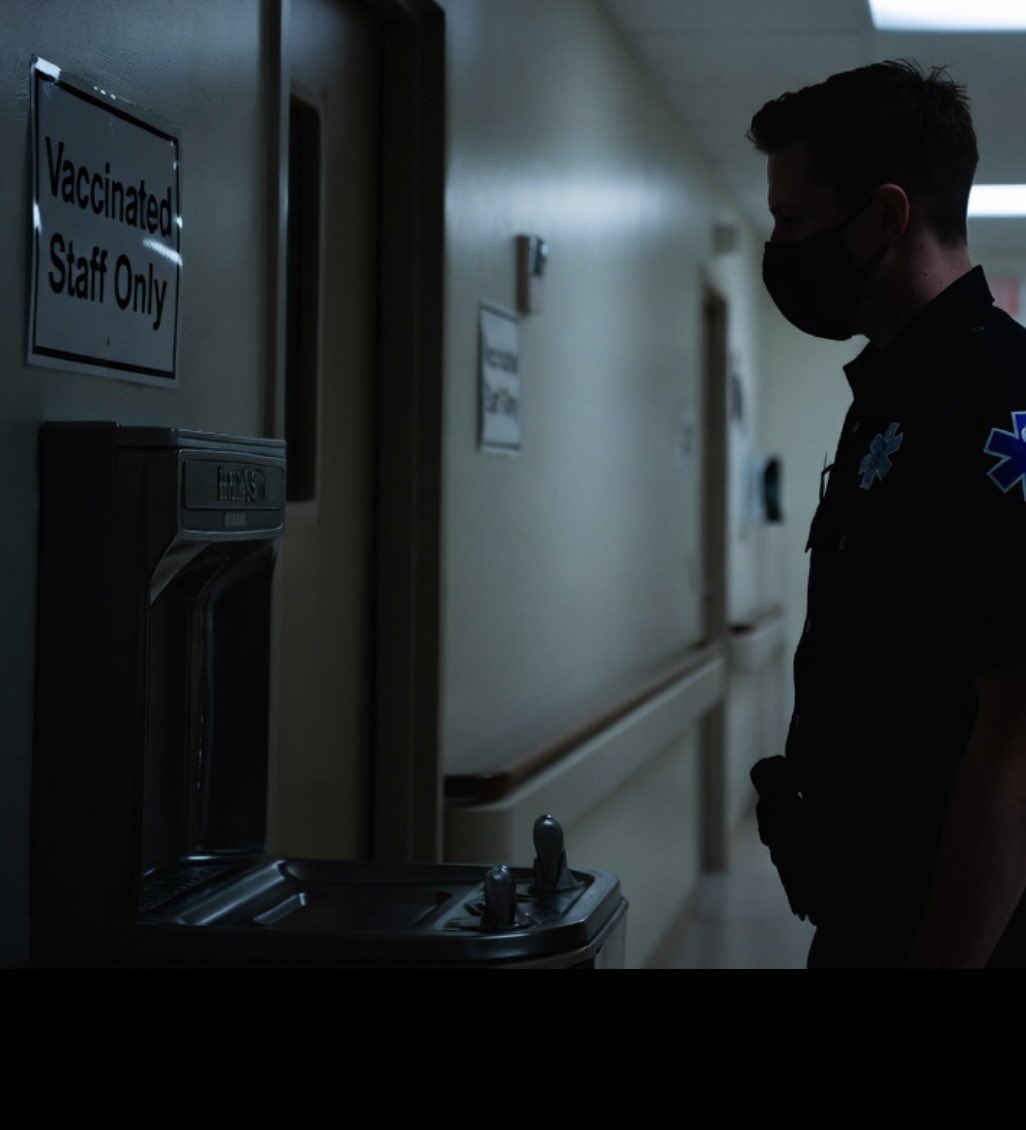 harryfisherEMTP's tweet photo. Real paramedic experience:

While working in NYC during COVID, vaccinated nursing staff and management tried to force us unvaccinated into a separate break room. Then they wanted us to utilize a separate water fountain too. Not a joke.
When I pointed out we’d done this exact thing to certain populations before, I became the problem.
Living through that madness taught me what it actually feels like to be discriminated against on a level most people only read about.

Harry Fisher
Paramedic

God bless