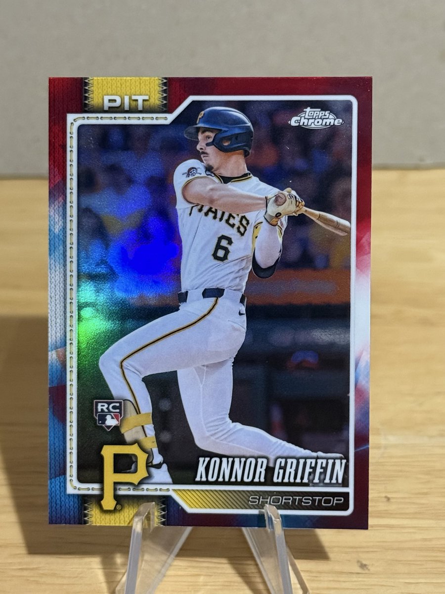 TP4Collectibles's tweet photo. Konnor Griffin 2026 Topps Chrome - Red White and Blue Refractors
$25-link in bio
#topps #thehobby #pittsburghpirates #konnorgriffin #mercari #whatnot #collx https://t.co/Tim5dWhbYW