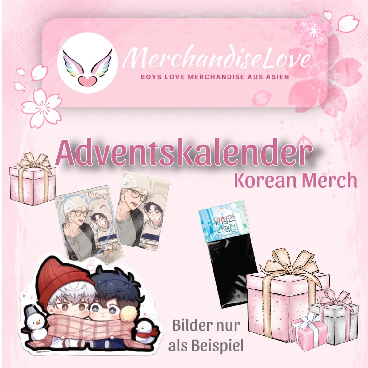 MerchandiseLov3's tweet photo. Ab heute geht die Vorbestellung für die Adventskalender los. Ihr könnt zwischen Mix, Japan only, Korea only und Danmei only wählen. 

https://t.co/fMjqX3iZyS https://t.co/5nLVwEXmcK