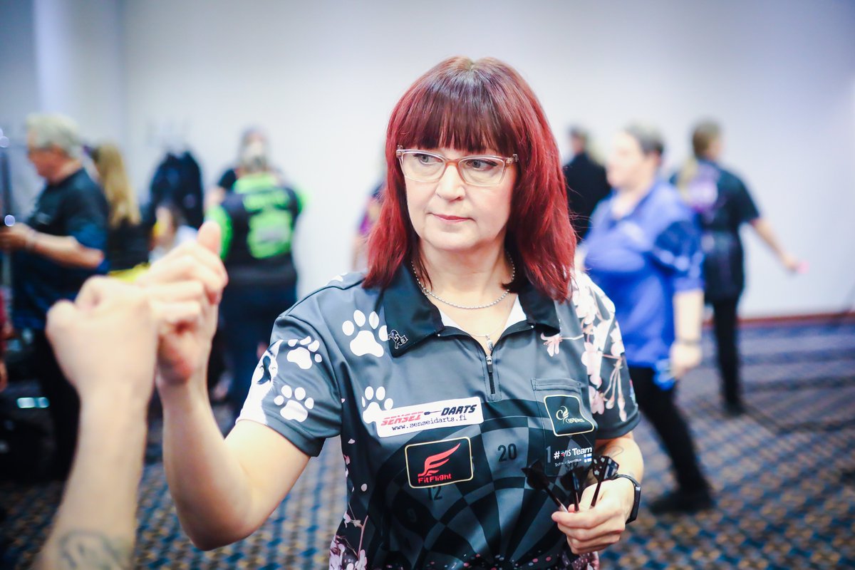 DartsWDF's tweet photo. A DOMINANT WIN FOR KIRSI! 💪

Kirsi Viinikainen picked up her 5th WDF title of the season this afternoon with victory in the Antwerp Open. 

In the final, the Finn ran out a 5-0 winner against Aileen de Graaf. https://t.co/xZeWt4XFYr
