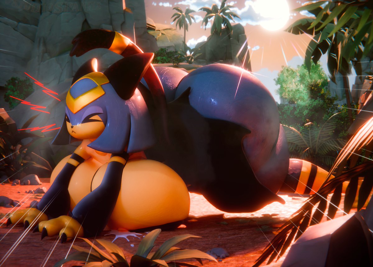 StudiosPanfle's tweet photo. Hi, I'm Panfle!😄
Catching a Sekhmet mid-stretch? Now that's a view 😩👌
With her huge ass up, that tiny outfit barely holding on, it's gonna be hard for anyone in my base to keep their eyes off her👀
Huge thanks to @Kiro93591529 for helping with the render!🫶
#nsfw #3d #palworld https://t.co/sKjM7YotlF