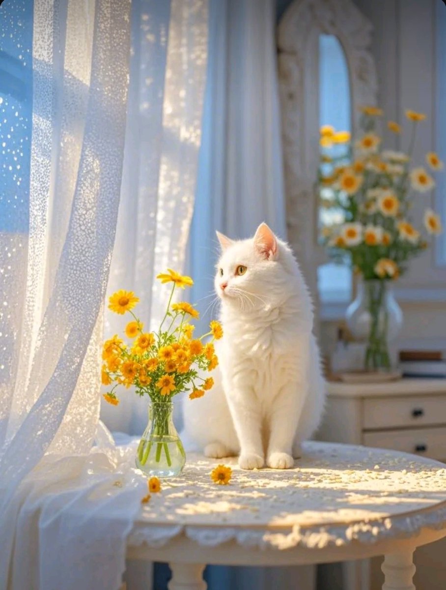 JeffryFult59u's tweet photo. Waking up to sunlight filtering through the sheer curtains, a warm cup of coffee in hand and a cat curled on the windowsill—this is the perfect slow Sunday vibe. https://t.co/d02t8NkR3P