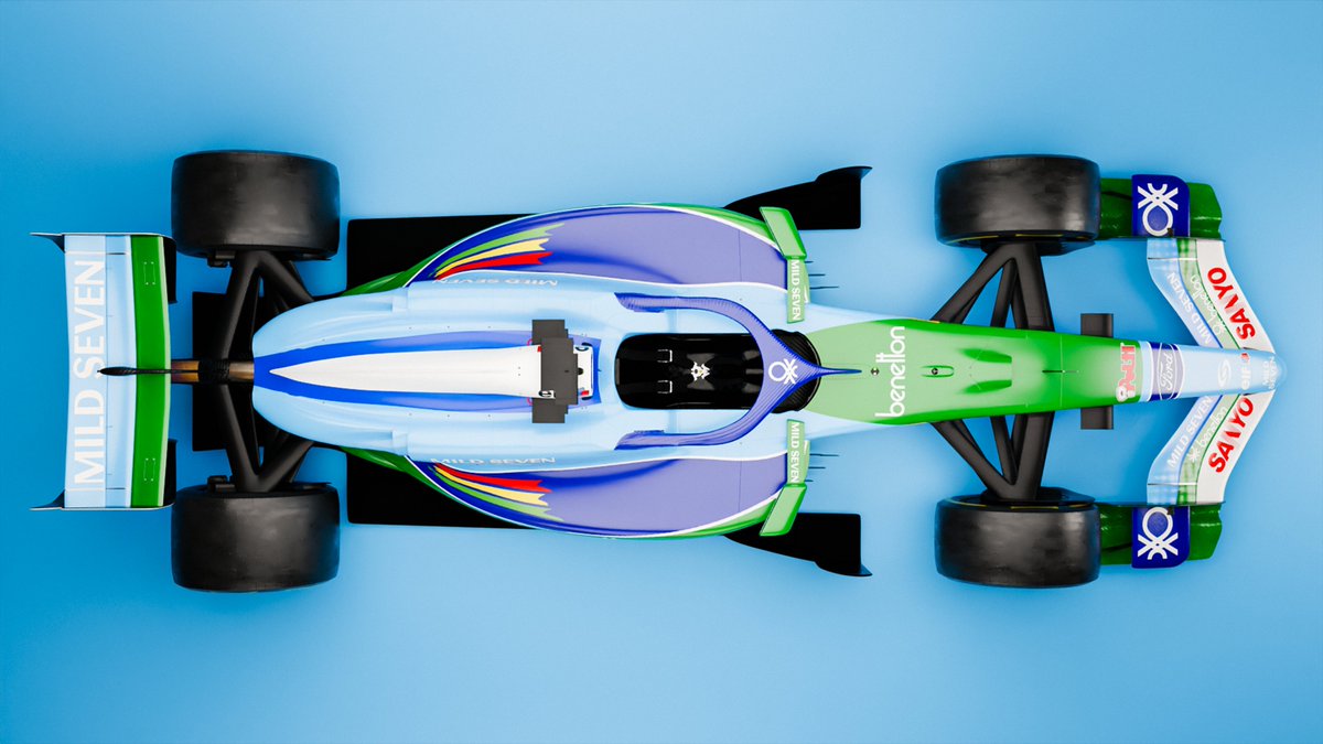 dr_designmotor's tweet photo. 2026 Benetton F1 Livery Concept
The exclusive Italian brand was bound with @F1 during the 90s With great results through the years and two driver championships and one team championship with Michael Schumacher as main driver
#F1 #Formula1 #Benneton #Livery https://t.co/o487JYT6mn